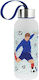 Pylones Kids Water Bottle Football Plastic with Screw-on Cap Non Spill Blue 420ml