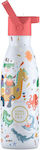 Cool Bottles Παιδικό Παγούρι Ανοξείδωτο με Καλαμάκι 350ml