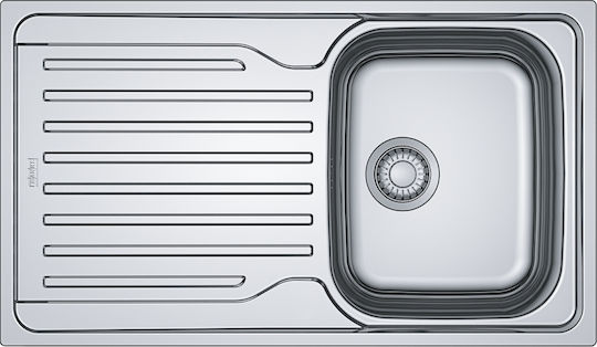 Franke Antea Line Azn 611-86 Ένθετος Νεροχύτης Inox Μ86xΠ50cm Ασημί