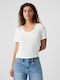 GAP Damen Sportliches Bluse White