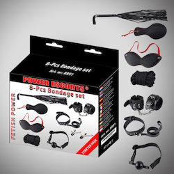 Power Escorts Bondage BDSM Kit in Schwarz Farbe 8Stück Power Escorts Bondage BDSM Kit in Schwarz Farbe 8Stück