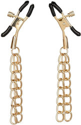 Nipple Clamps Bdsm Erotic Jewelry Ride Em Denim Nipple Clamps Gold