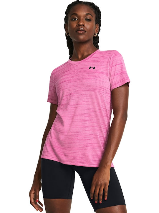 Under Armour Damen Sport Bluse Kurzärmelig Rosa