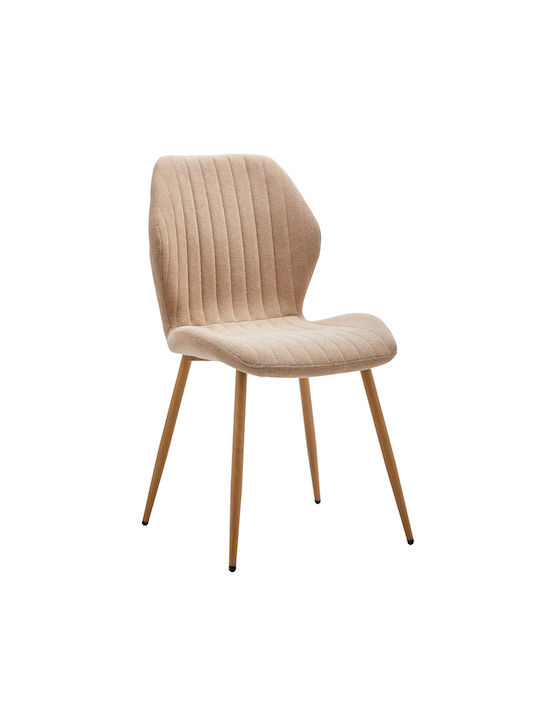 Fersity Dining Room Fabric Chair Beige 48x56.5x85.5cm