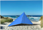 Umbrelă de plajă triunghiulară albastră 2x2.24x2.24