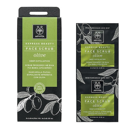 Apivita Express Beauty Scrub for Face Deep Exfoliation with Olive Oil 16ml