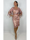 Midi Dress for Wedding / Christening Salmon