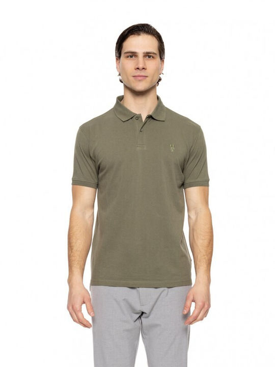 Biston Men's Short Sleeve Blouse Polo Khaki