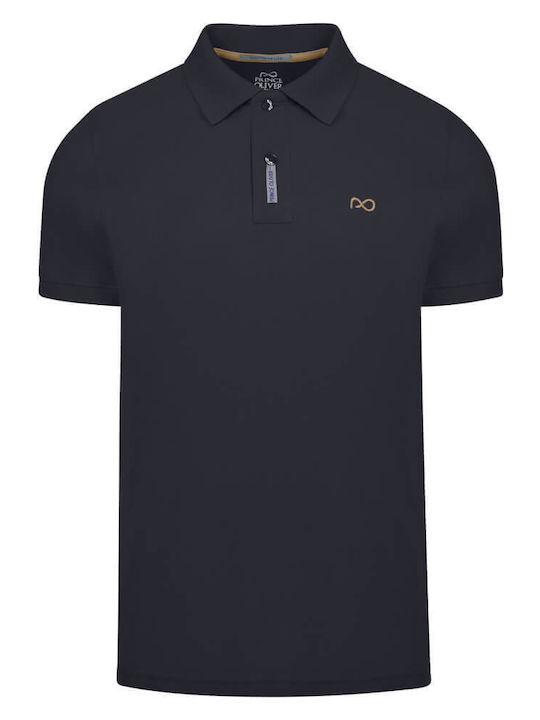 Prince Oliver Herren Kurzarmshirt Polo Charcoal