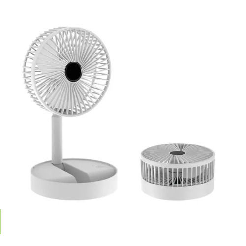Wiederaufladbarer Faltbarer Mini-USB-Kühlventilator Teleskop – Weiß