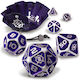 Enhance 7pc Metal Rpg Dice Collector's Edition Purple