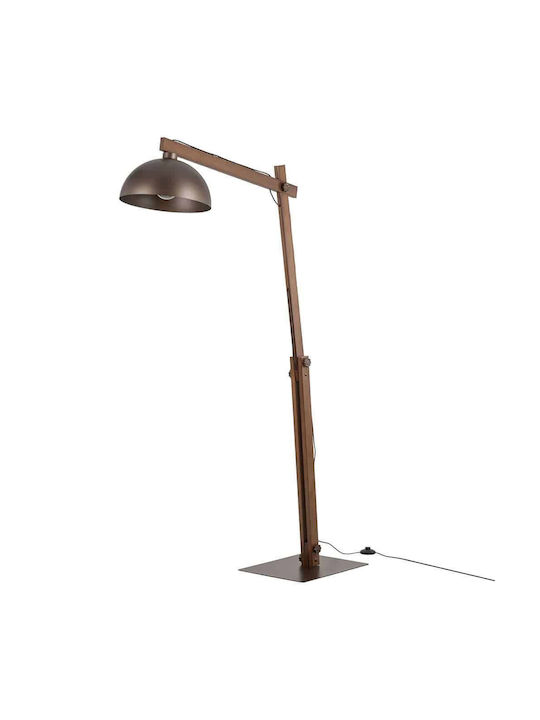 TK Lighting Oslo Floor Lamp H180xW80cm. with Socket for Bulb E27 Brown