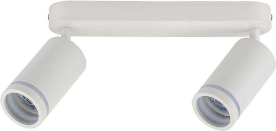 TK Lighting Διπλό Σποτ με Ντουί GU10 σε Λευκό Χρώμα
