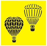 Plastic Stencil Hot Air Balloons 16x16cm St0151b Piece