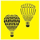 Plastic Stencil Hot Air Balloons 16x16cm St0151b Piece