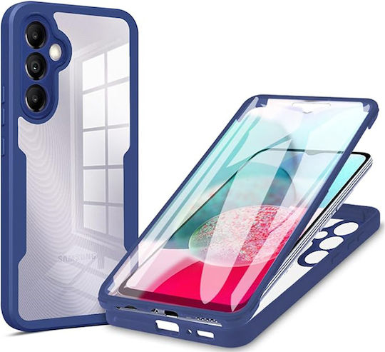 Techsuit Colorverse 360 Silikon Set mit gehärtetem Glas Blau (Galaxy A14)