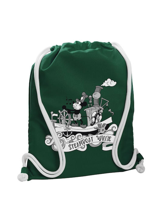 Koupakoupa Mickey Steamboat Gym Backpack Green