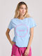 Funky Buddha Women's T-shirt Blue