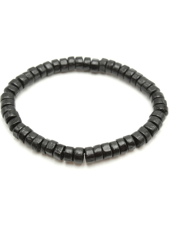 Men's Black Beaded Bracelet Man66