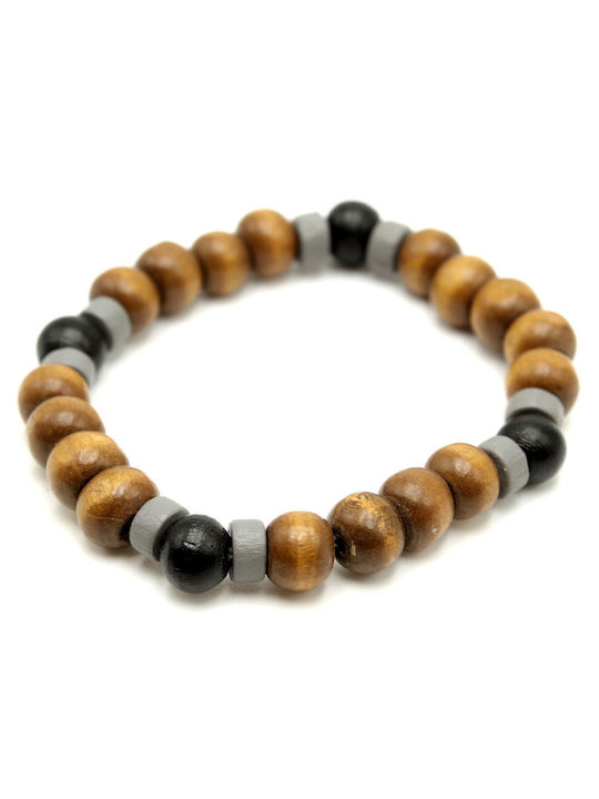 Men's Brown Beaded Bracelet Man69