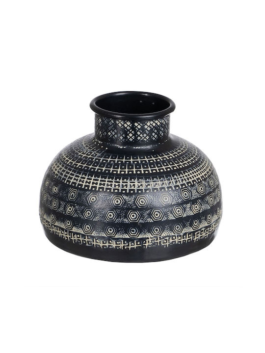 BigBuy Decorative Vase Black 15x13cm