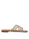 Exe Women's Flat Sandals in Gold Color