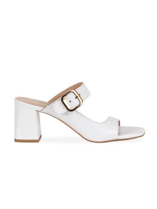 Mourtzi Leather Women's Sandals White