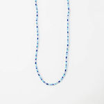 Multicolored Mini Beaded Necklace Blue Black