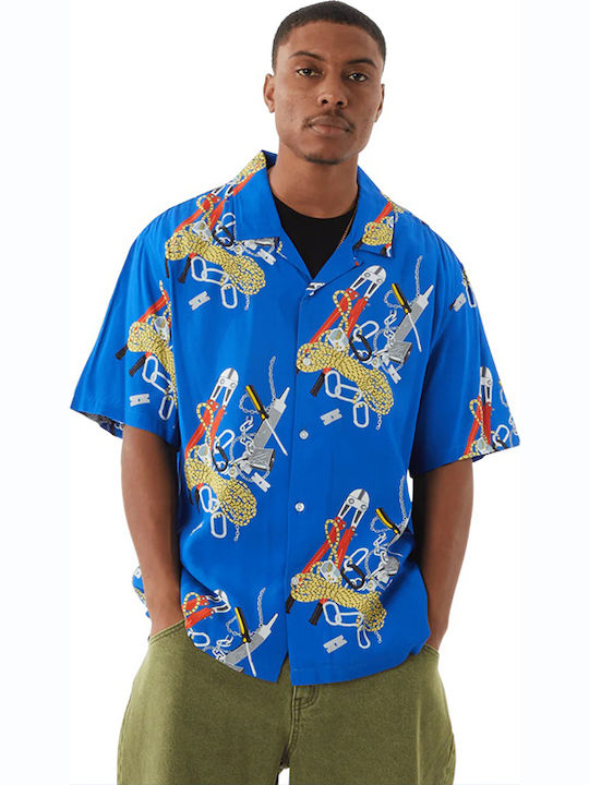 HUF Resort Short-sleeved Shirt Blue