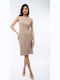 Summer Shirt Dress Beige