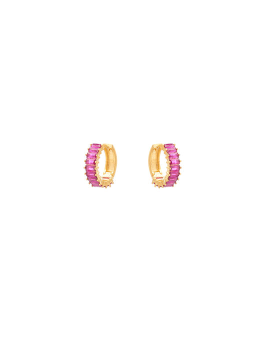 Elle Pink Hoop Earrings