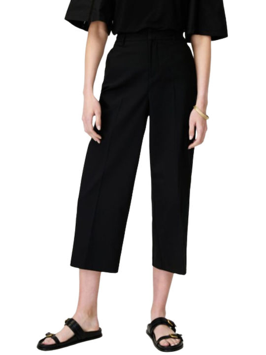 Sarah Lawrence Women's High-waisted Fabric Trousers Black