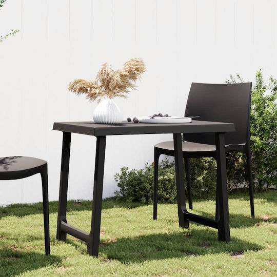 Outdoor Dinner Free Standing Wood Table Natural 79x56x64cm