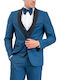 Men's Suit with Vest Slim Fit Petrol