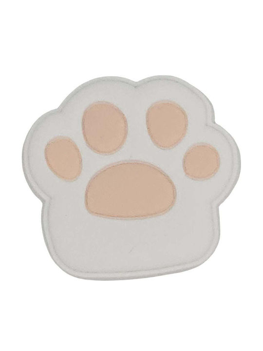 Διακοσμητικό Charm Παπουτσιού Cat Paw Λευκό