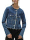 Vero Moda Scurt Jachetă de femei din denim Medium Blue