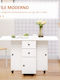 Table Kitchen Wooden White 120x60x76.5cm