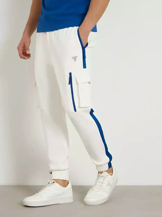 Guess Men's Sweatpants with Rubber WHITE