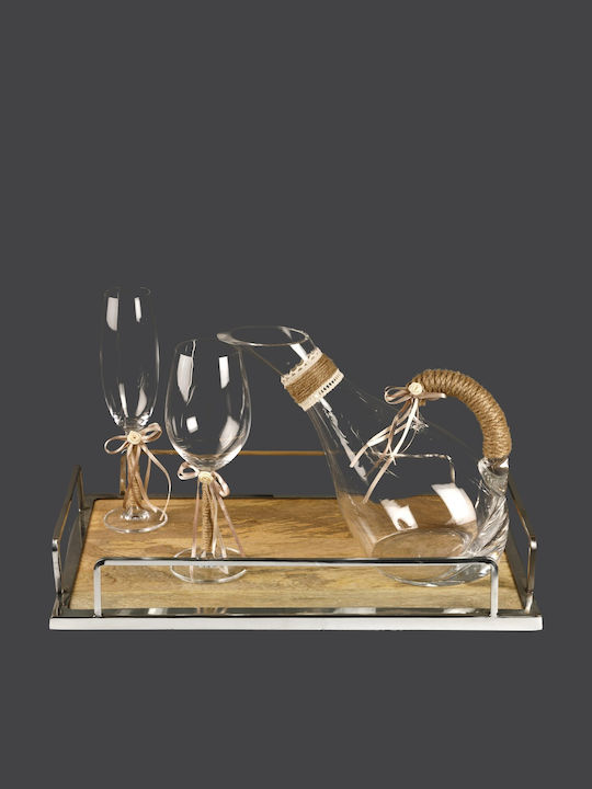 La Vista Wedding Carafe Set with Wine Glass 2pcs
