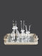 La Vista Wedding Decanter Set with Wine Glass Made of Crystal 2 Pieces