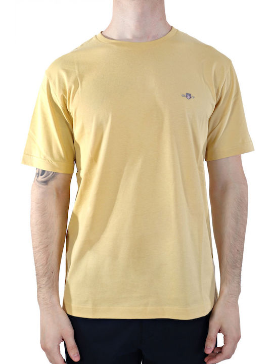 Gant Shield T-shirt Bărbătesc cu Mânecă Scurtă Yellow