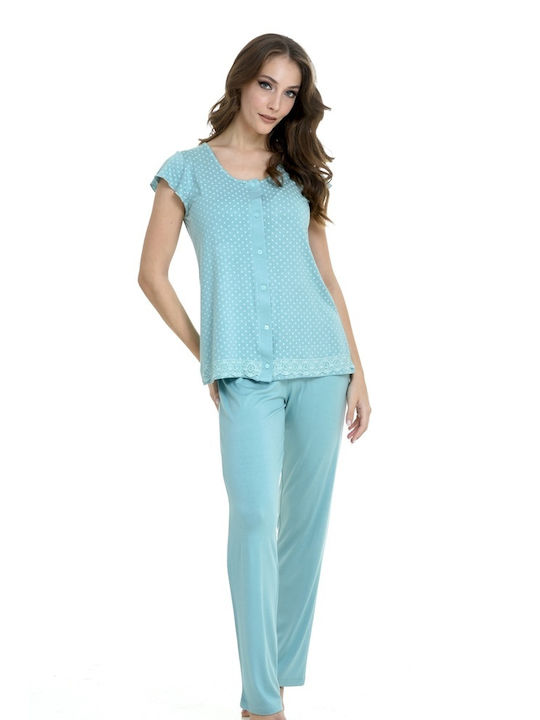 Zen by Daisy Summer Women's Pyjama Set Turquoise