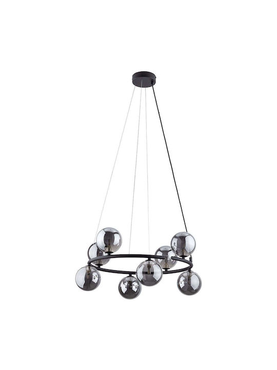 TK Lighting Κρεμαστό Φωτιστικό Μαύρο για 8 Λαμπτήρες G9 62x62x140εκ.