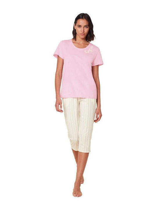 Triumph Winter Damen Pyjama-Set Baumwolle Rose