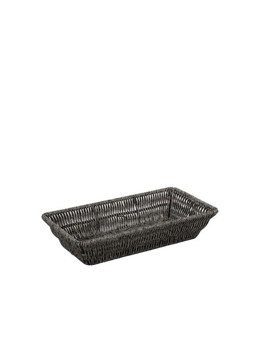 Decorative Basket Wicker with Handles Gray 32.5x17.5x6.5cm Espiel