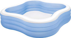 Intex Swim Center Children's Square Inflatable Blue Swimming Pool Intex Swim Center Children's Square Inflatable Blue Swimming Pool