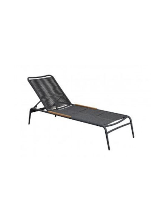 Deckchair Aluminum Cabana Gray 202x65x97cm.