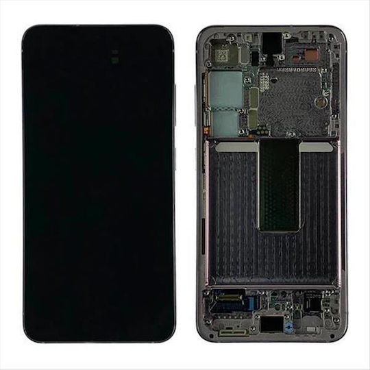 Samsung O ecran cu Mecanism Tactil și Cadru pentru S23 S911B (Negru)