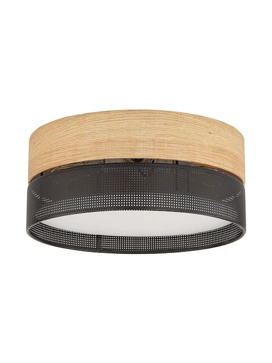 TK Lighting Πλαφονιέρα Οροφής 50εκ. Μαύρη με Ντουί E27