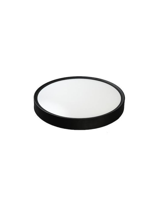 Eurolamp Πλαφονιέρα Οροφής με Ενσωματωμένο LED σε Μαύρο χρώμα 33.5εκ.